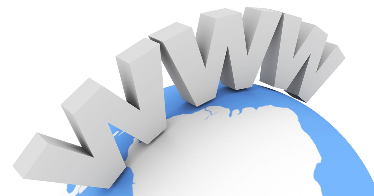 World Wide Web opportunity &mdash; large WWW designation on top of world globe