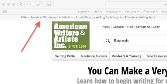 Example of &ldquo;Page Title and Page Title Tag&rdquo;